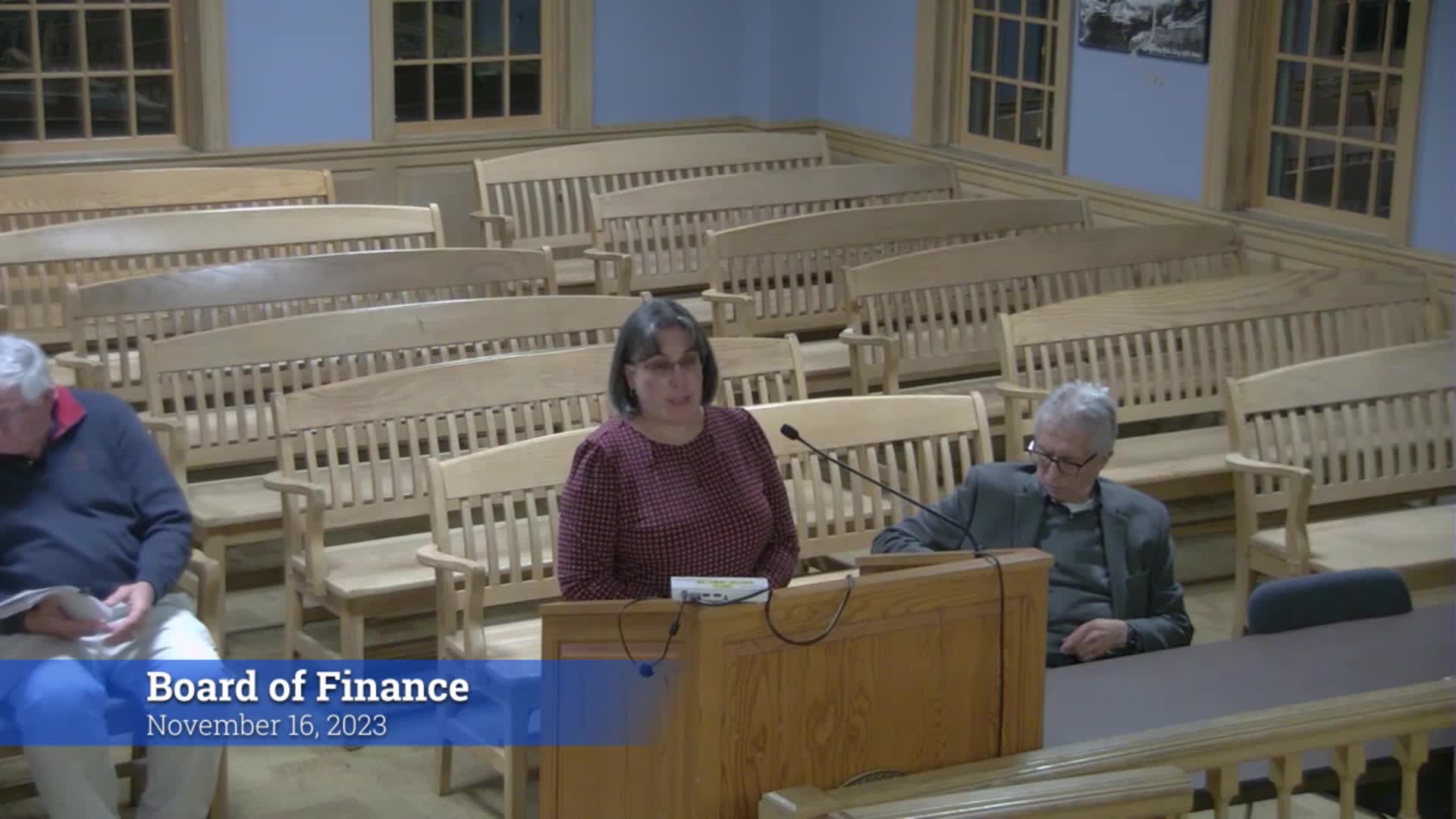 Thumbnail image for Board of Finance 11/16/23 Meeting