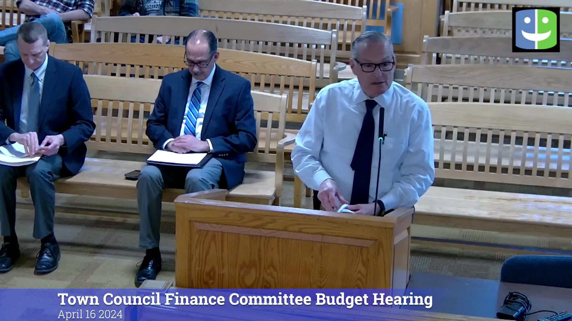 Thumbnail image for Town Council Finance Committee 4/16/24 Budget Hearing