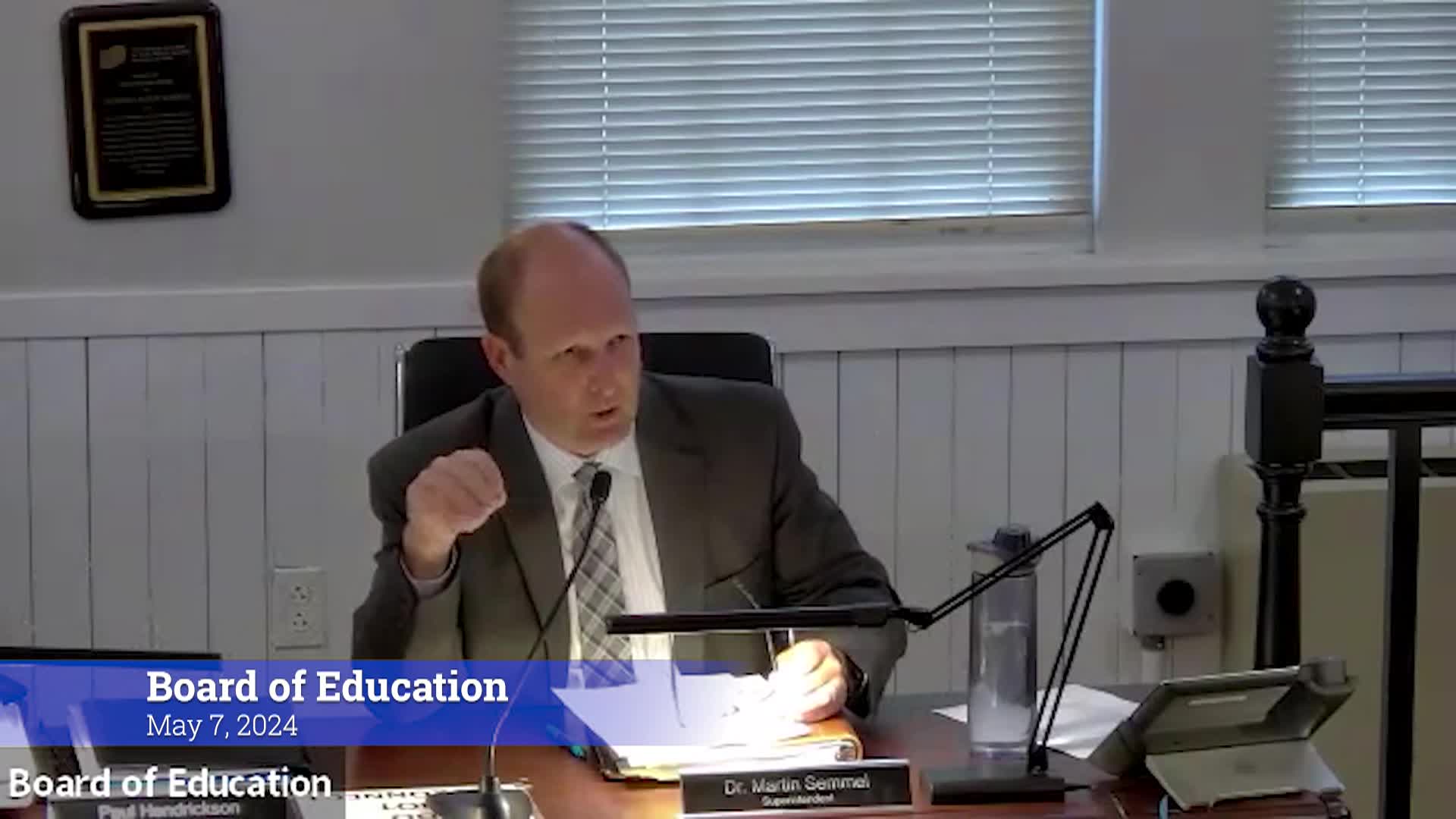 Thumbnail image for Board of Education 5/7/24 Meeting