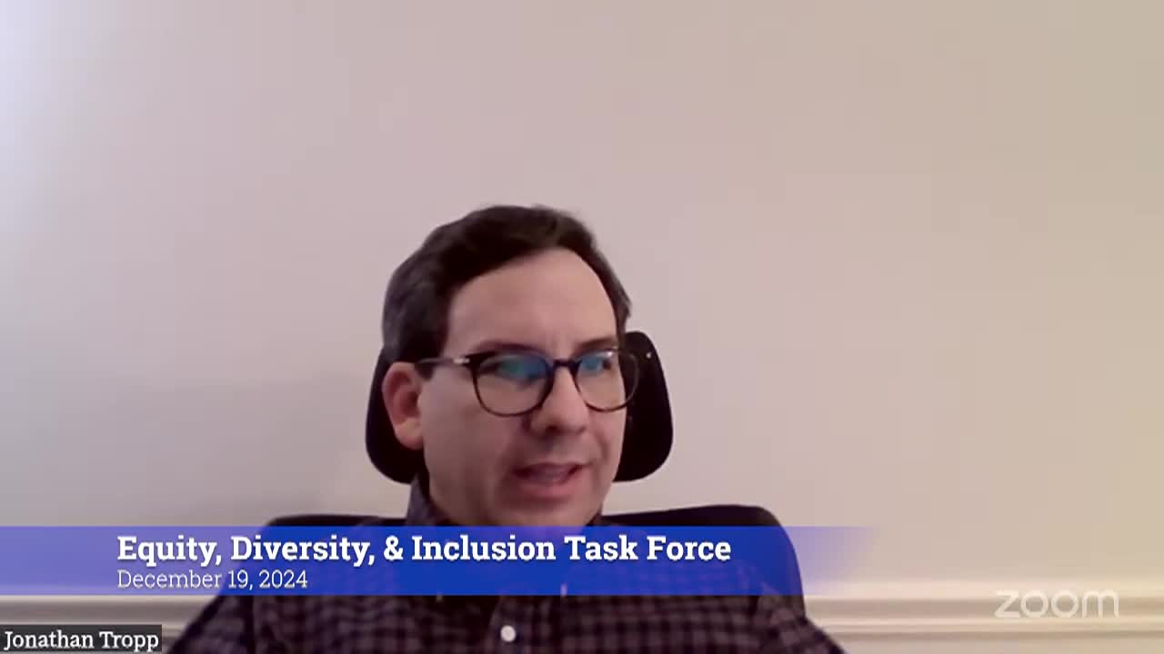 Thumbnail image for Equity Diversity & Inclusion Task Force 12/19/24 Meeting