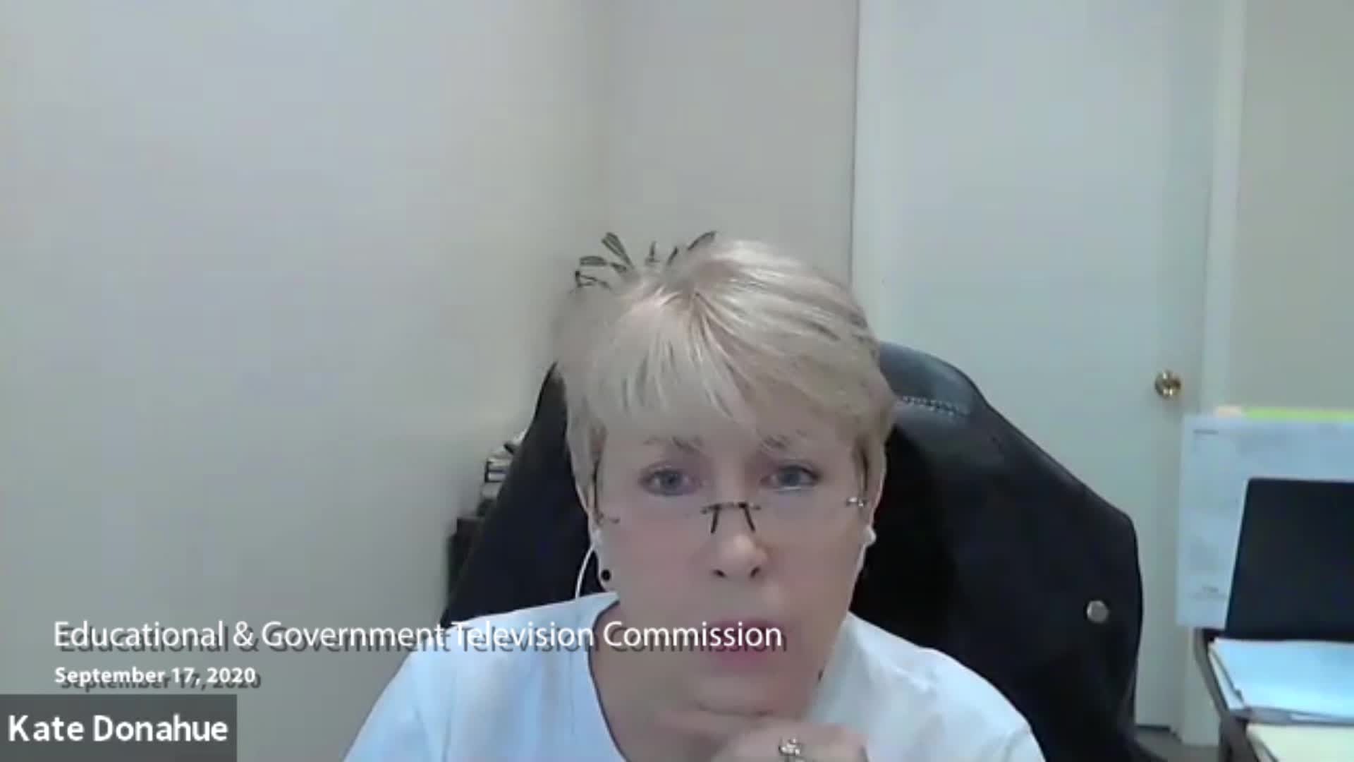 Thumbnail image for Educational & Government Access TV Commission 9/17/20 Meeting VOD only