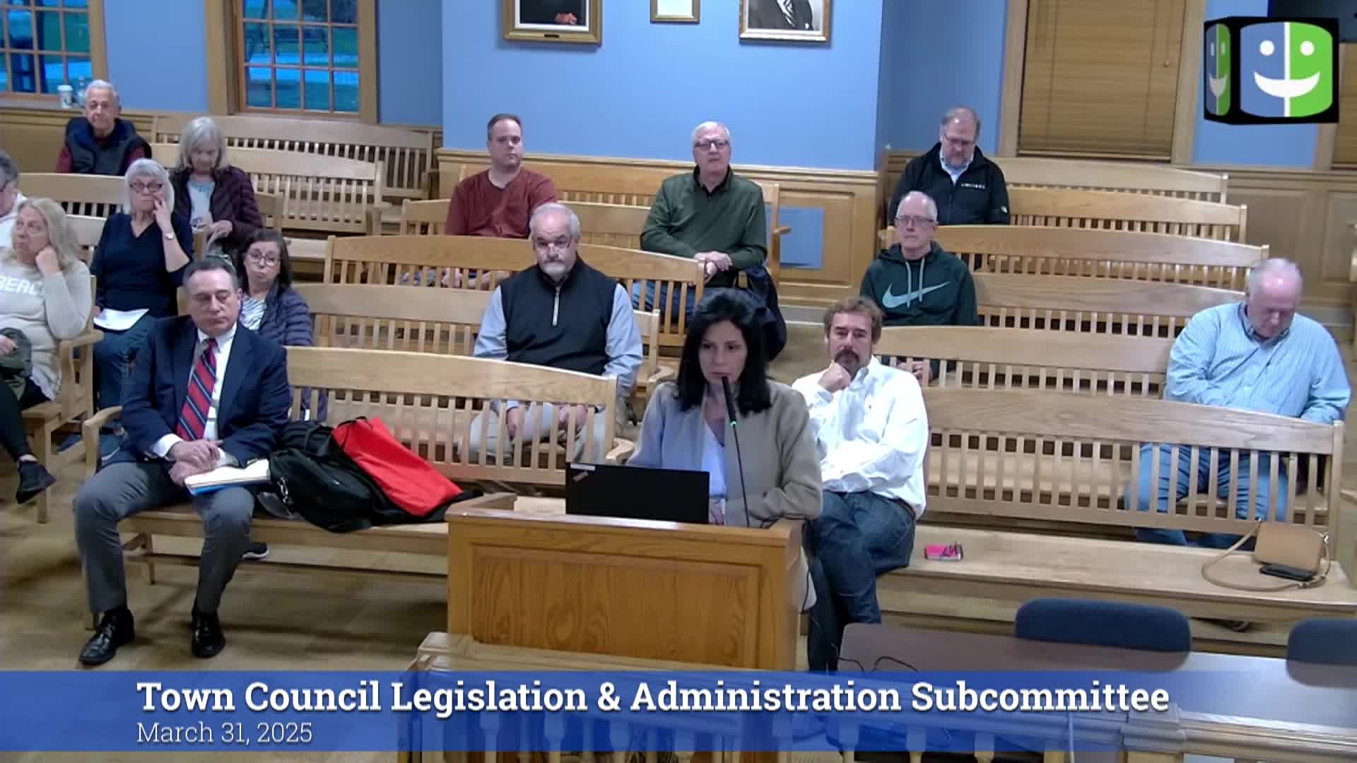 Thumbnail image for Town Council Legislation & Administration Committee 3/31/25 Meeting