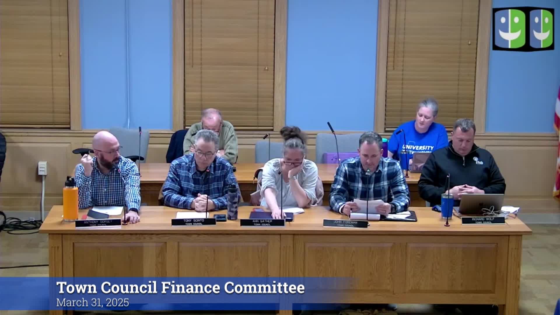 Thumbnail image for Town Council Finance Committee 3/31/25 Meeting