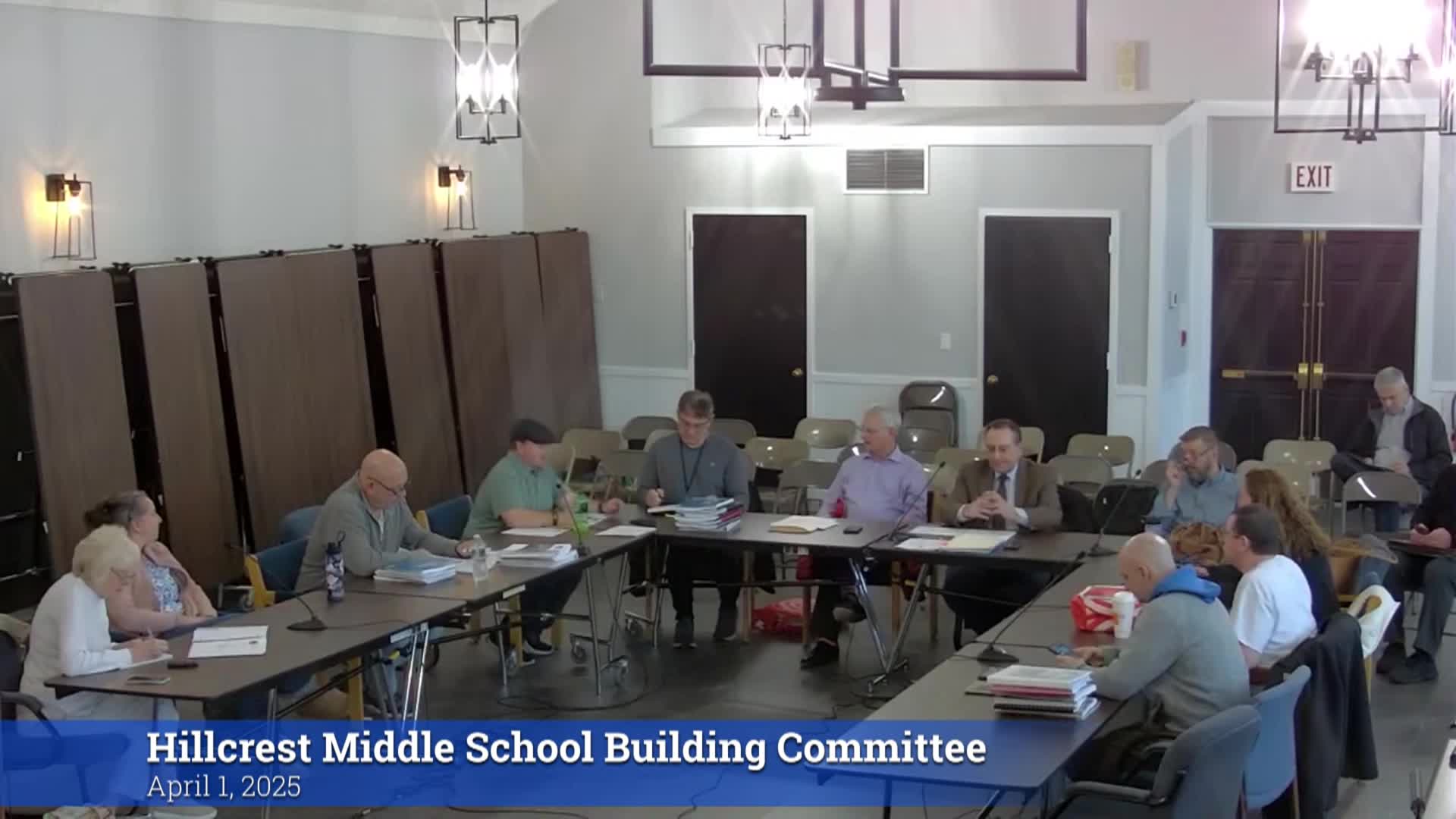 Thumbnail image for Hillcrest Middle School Building Committee 4/1/25 Meeting