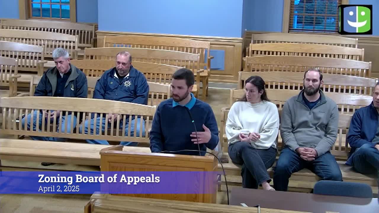Thumbnail image for Zoning Board of Appeals 4/2/25 Meeting