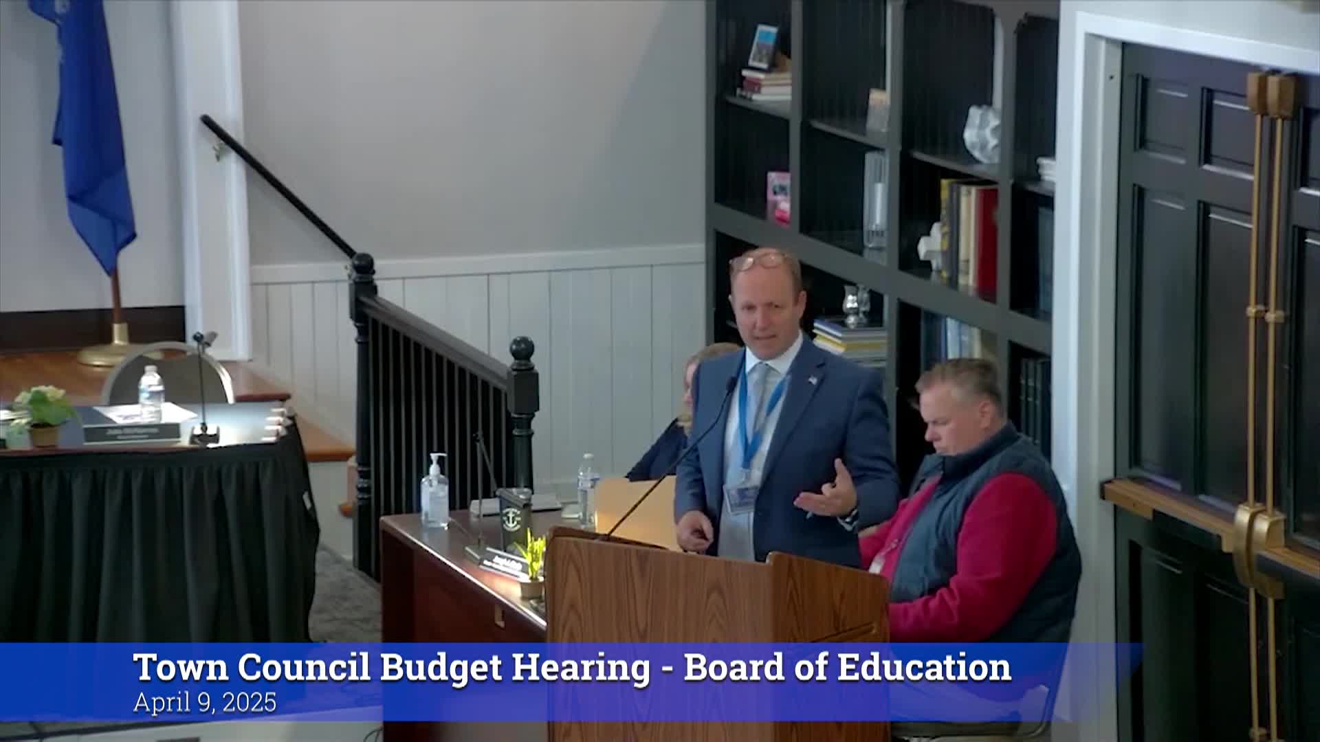 Thumbnail image for Town Council 04/09/2025 Budget Hearing: Board of Education