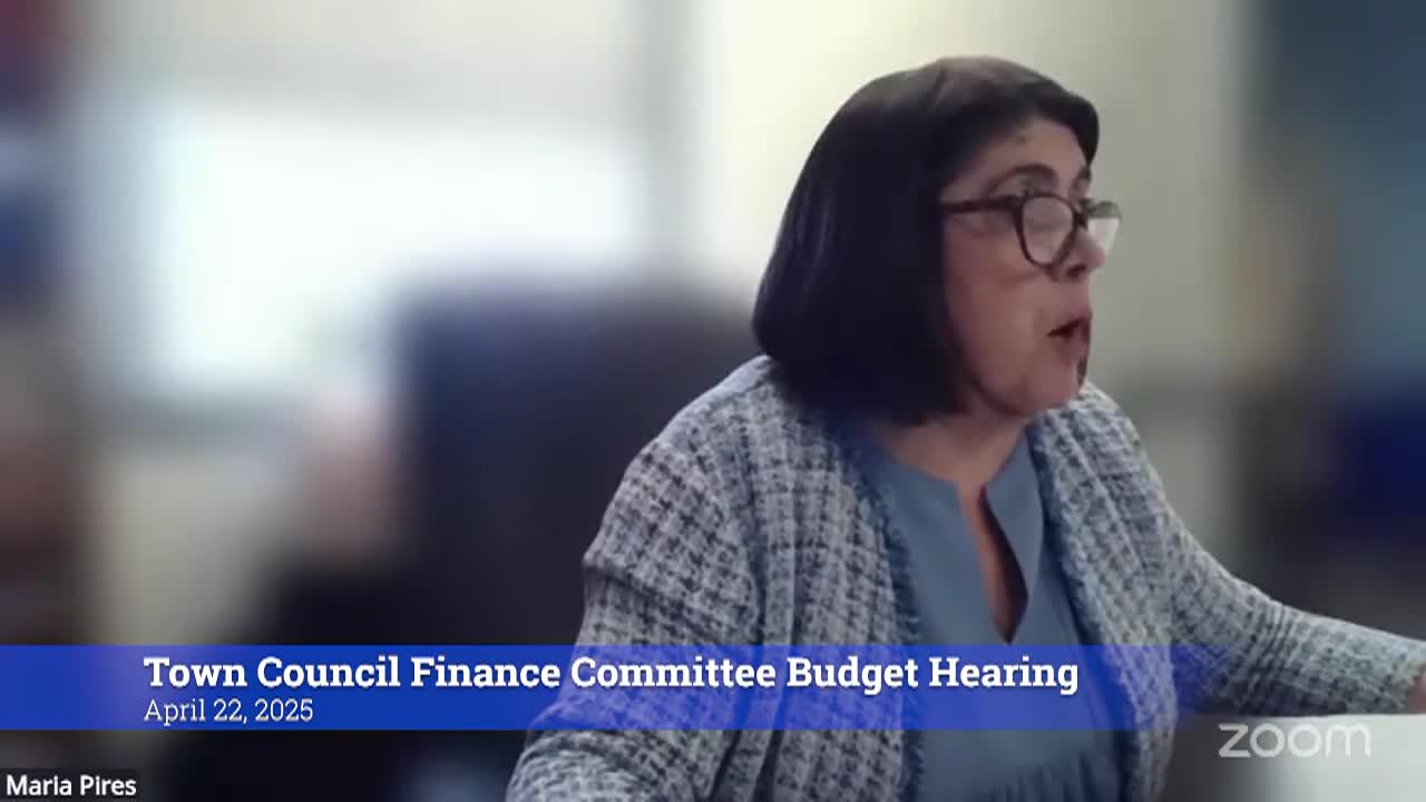 Thumbnail image for Town Council Finance Committee 4/22/25 Budget Hearing