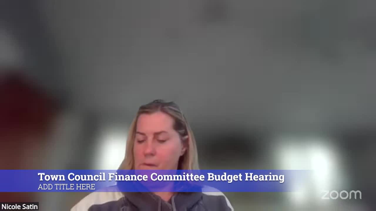 Thumbnail image for Town Council Finance Committee 4/23/25 Budget Hearing