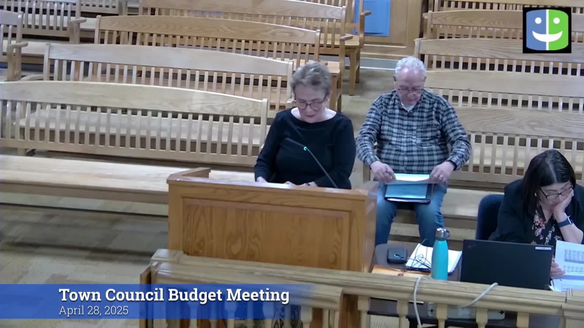 Thumbnail image for Town Council 4/28/25 Budget Meeting