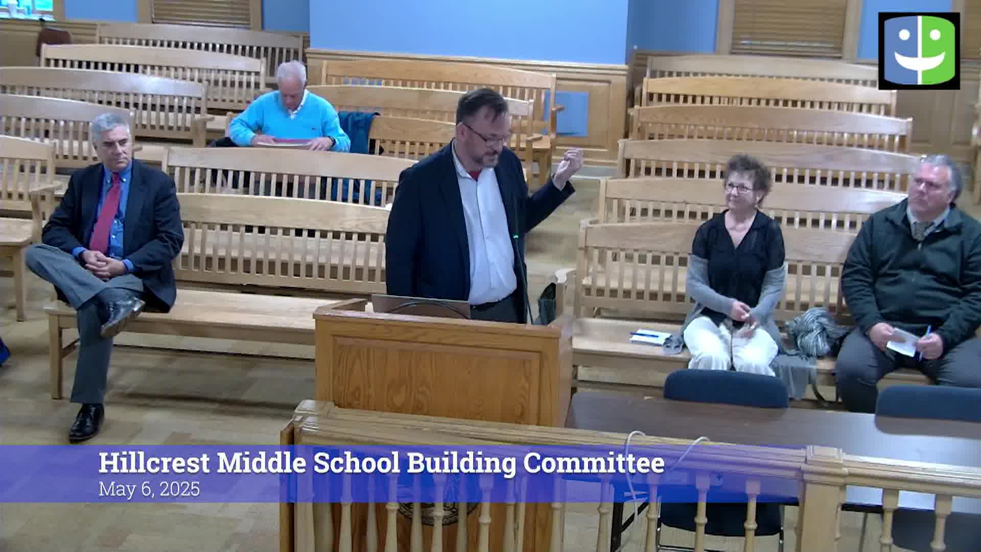 Thumbnail image for Hillcrest Middle School Building Committee 5/6/25 Meeting