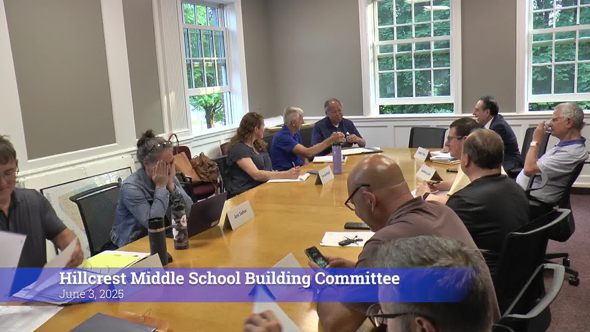 Thumbnail image for Hillcrest Middle School Building Committee 6/3/25 Meeting