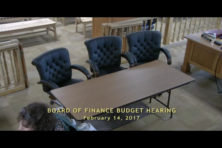 Thumbnail image for Board of Finance 2/14 Budget Hearing