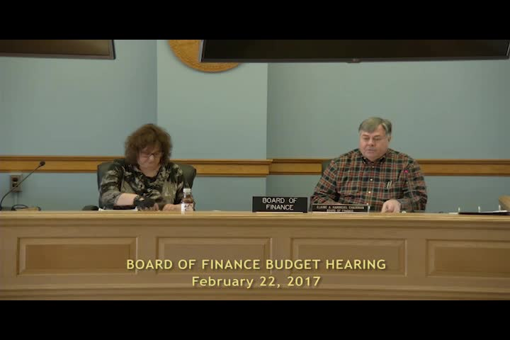 Thumbnail image for Board of Finance 2/21 Budget Hearing