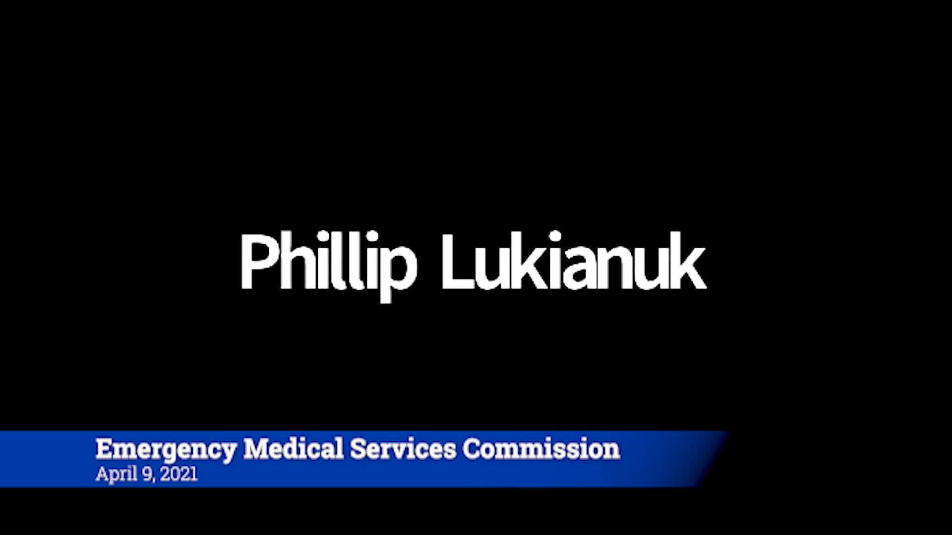 Thumbnail image for Emergency Medical Services Commission 4/9/21 Meeting VOD only