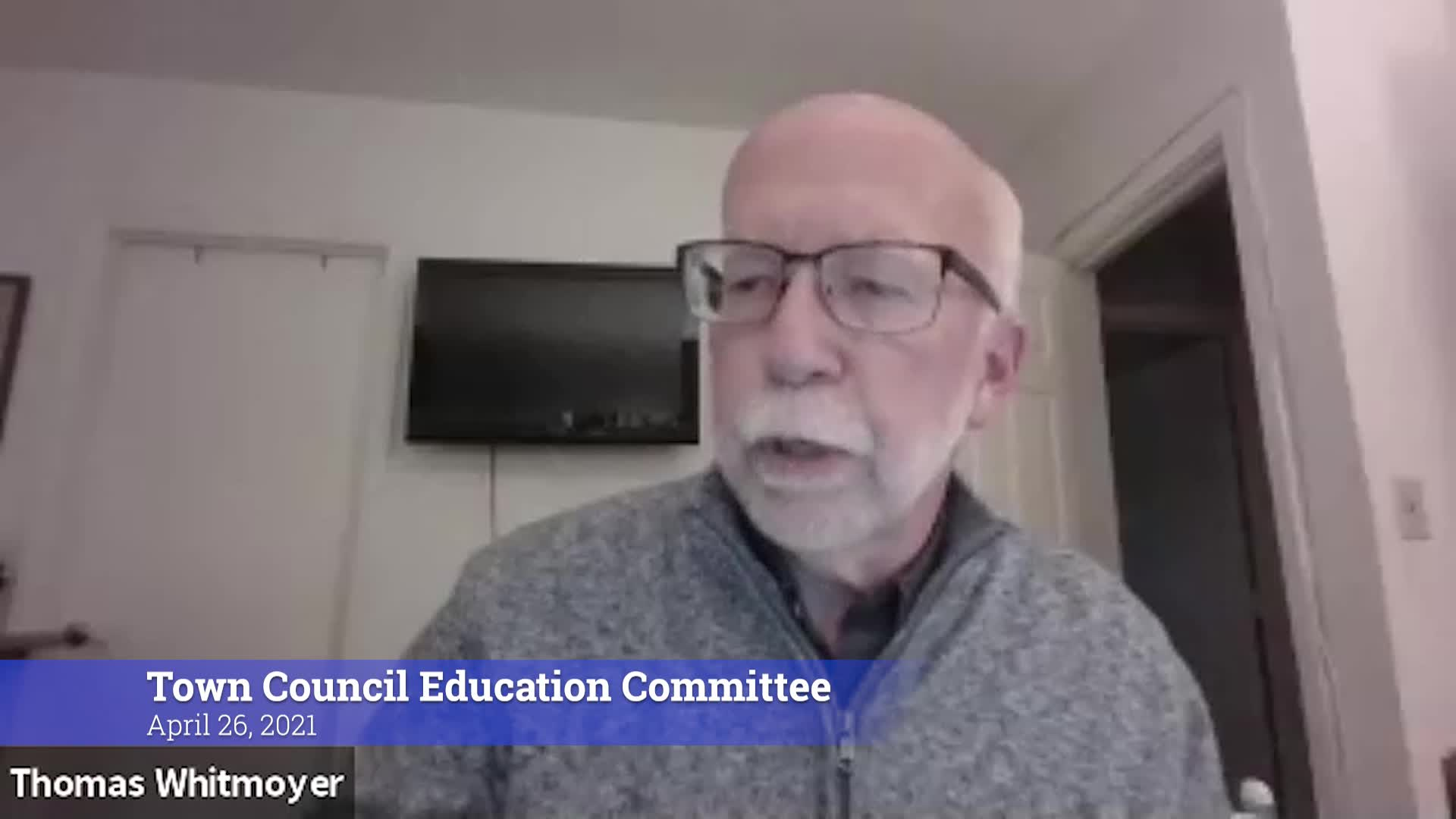 Thumbnail image for Town Council Education Committee 4/26/21 Meeting VOD only