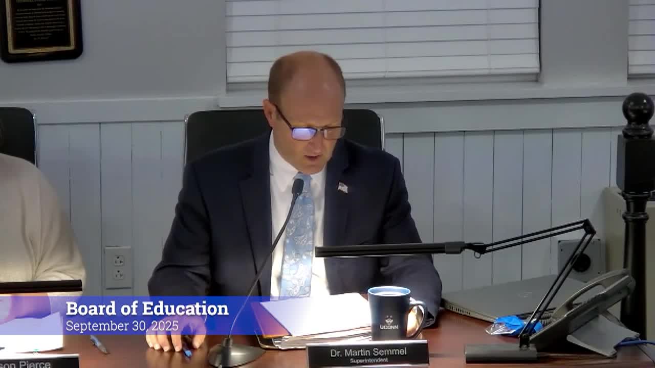 Thumbnail image for Board of Education 9/30/25 Meeting