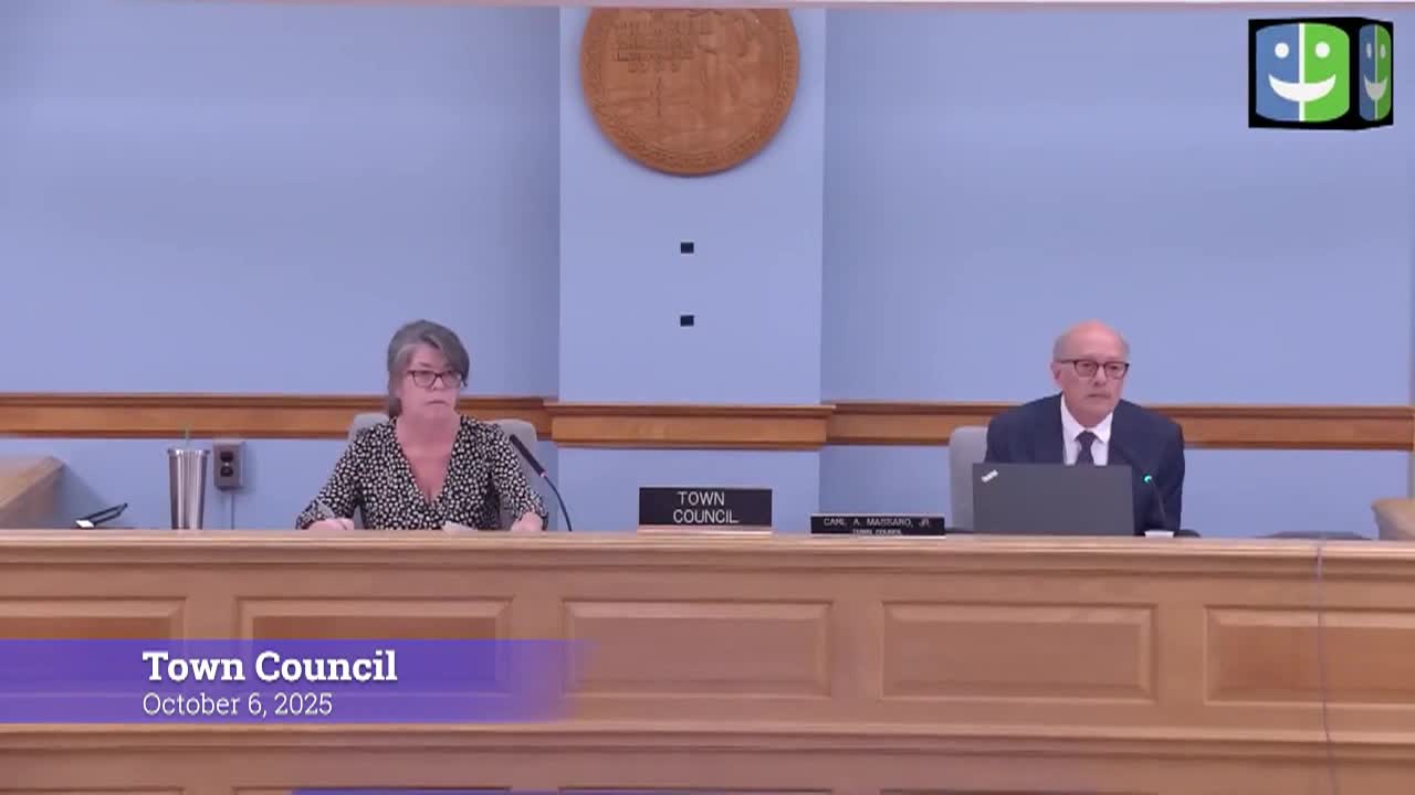 Thumbnail image for Town Council 10/6/25 Meeting