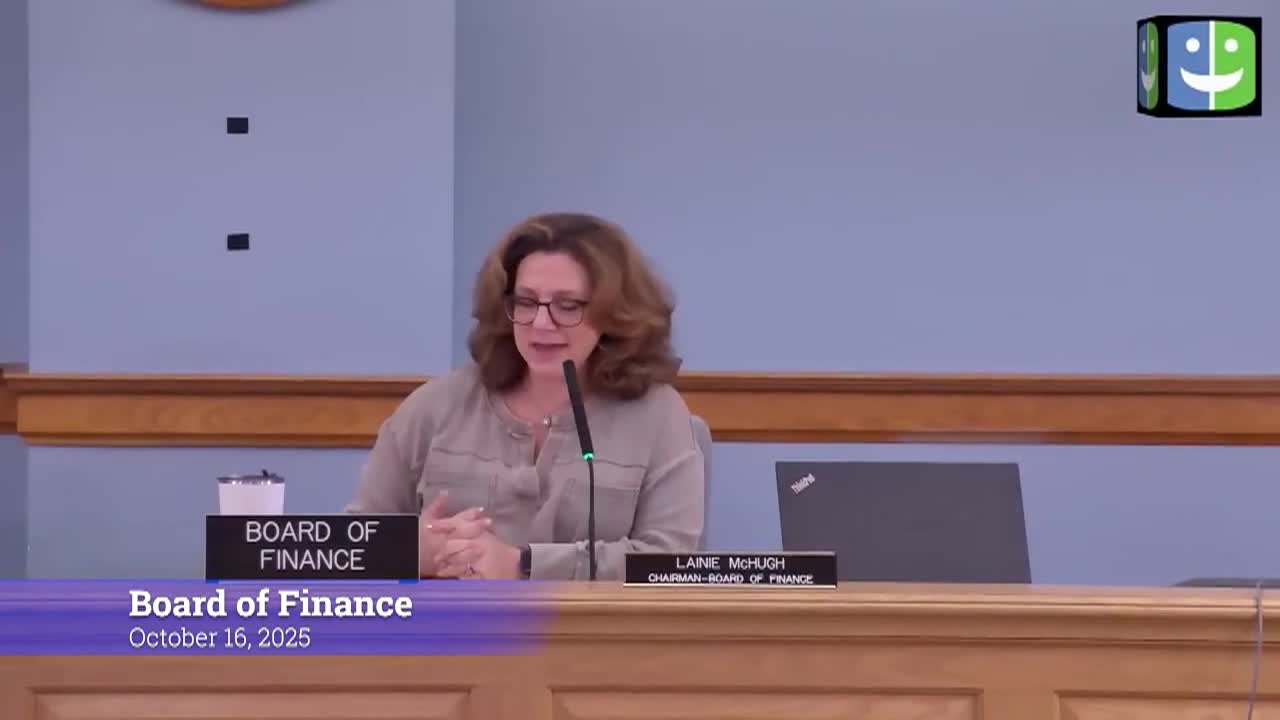 Thumbnail image for Board of Finance 10/16/25 Meeting