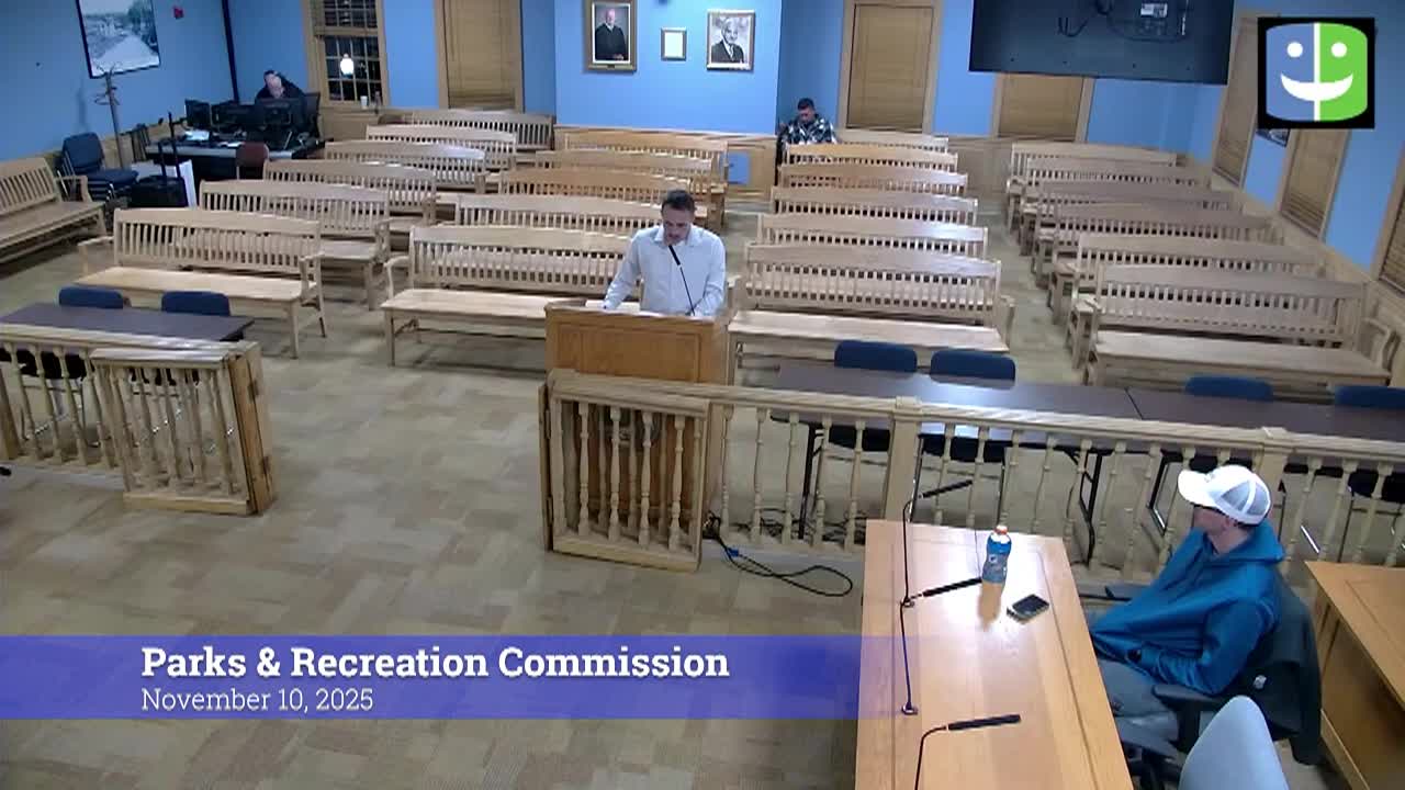 Thumbnail image for Parks & Recreation Commission 11/10/25 Meeting