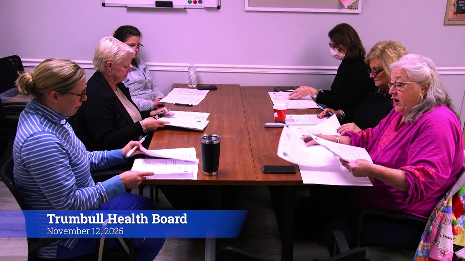 Thumbnail image for Trumbull Health Board 11/12/25 Meeting