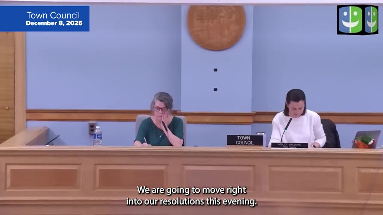 Thumbnail image for Town Council 12/8/25 Meeting