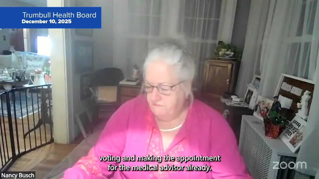 Thumbnail image for Trumbull Health Board 12/10/25 Meeting