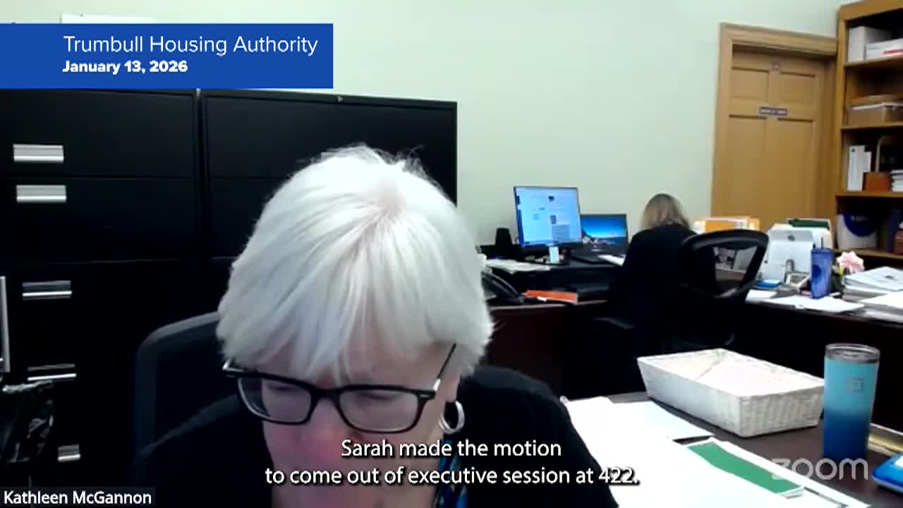 Thumbnail image for Trumbull Housing Authority 1/13/26 Special Meeting