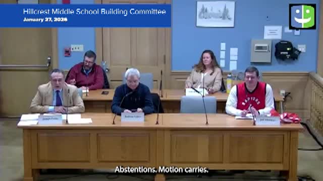 Thumbnail image for Hillcrest Middle School Building Committee 1/27/26 Meeting