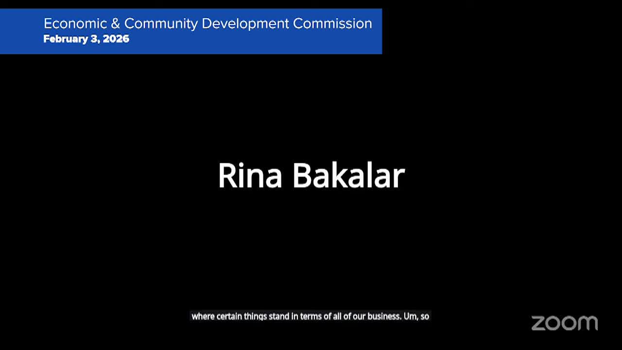 Thumbnail image for Economic & Community Development Commission 2/3/26 Meeting