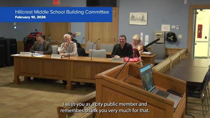 Thumbnail image for Hillcrest Middle School Building Committee 2/10/26 Meeting