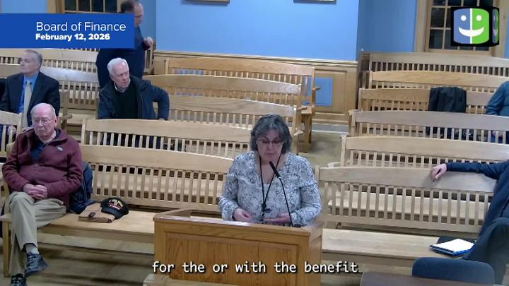 Thumbnail image for Board of Finance 2/12/26 Meeting