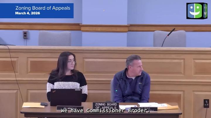 Thumbnail image for Zoning Board of Appeals 3/4/26 Meeting