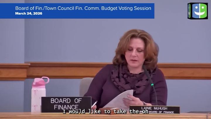 Thumbnail image for Board of Finance 3/24/26 Budget Voting Session