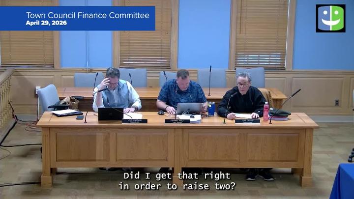 Thumbnail image for Town Council Finance Committee 4/29/26 Budget Voting Session