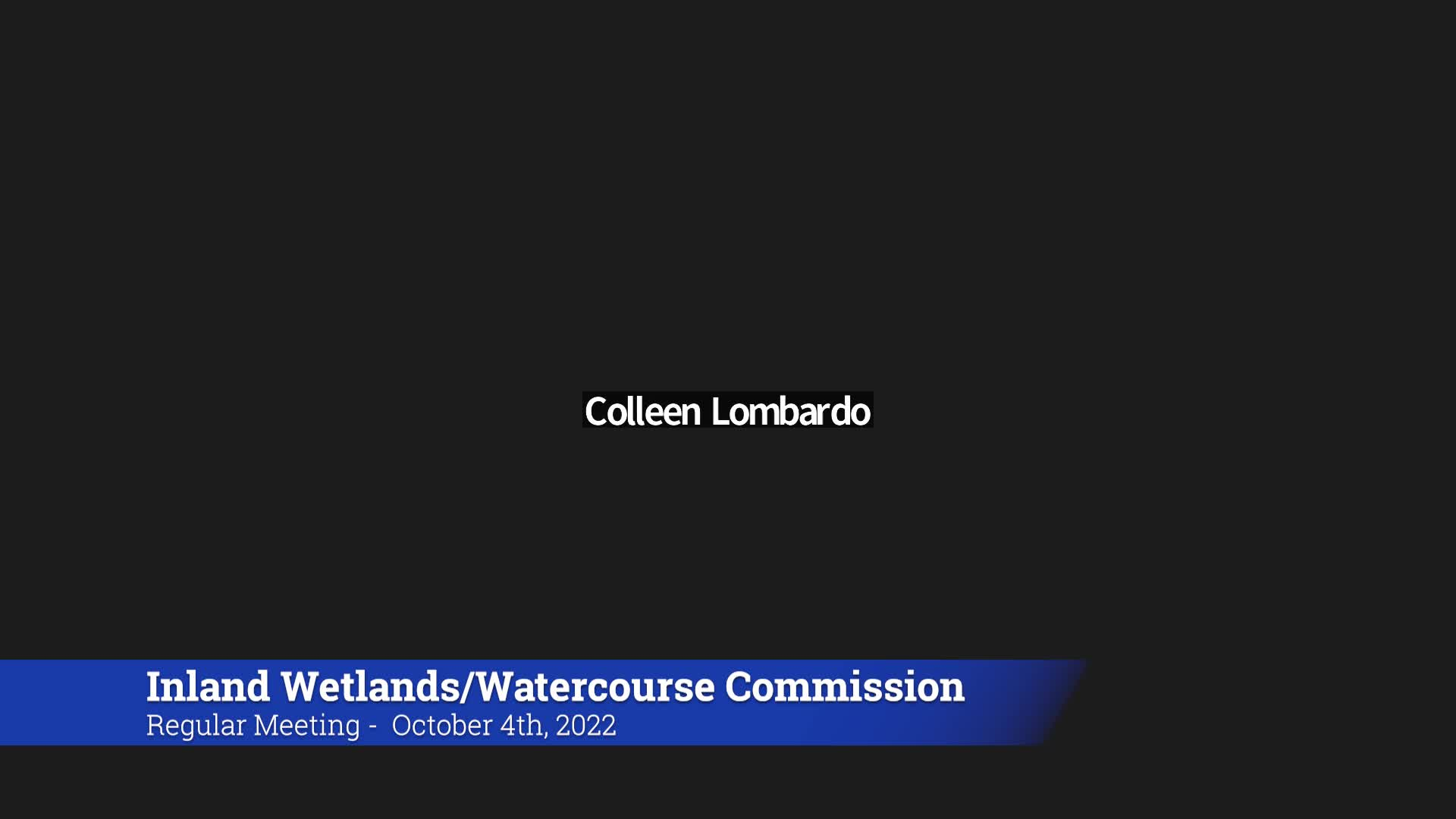 Thumbnail image for Inland Wetlands & Watercourse Commission 10/4/22 Meeting