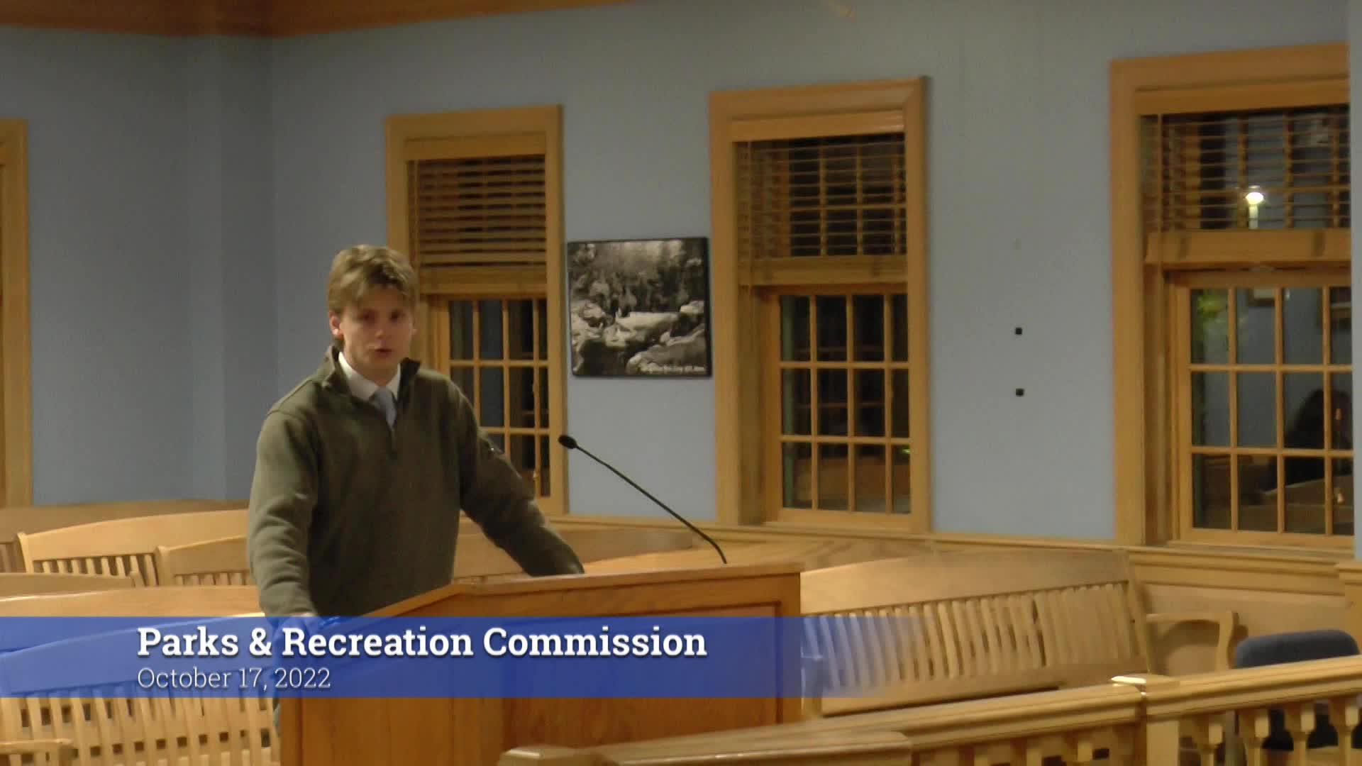 Thumbnail image for Parks & Recreation Commission 10/17/22 Meeting