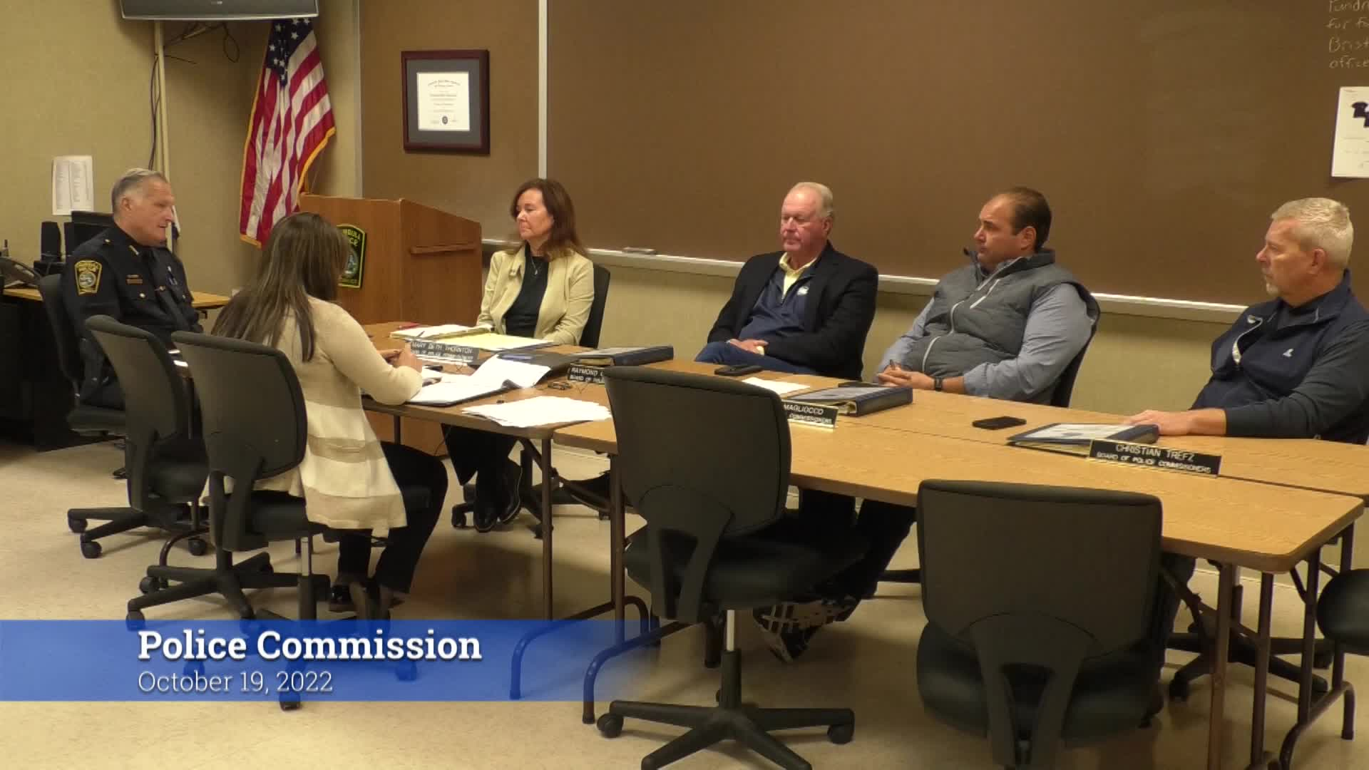 Thumbnail image for Police Commission 10/19/22 Meeting