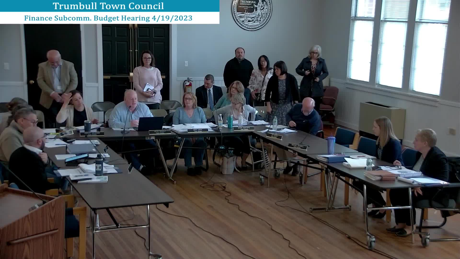 Thumbnail image for Town Council Finance Committee 4/19/23 Budget Hearing