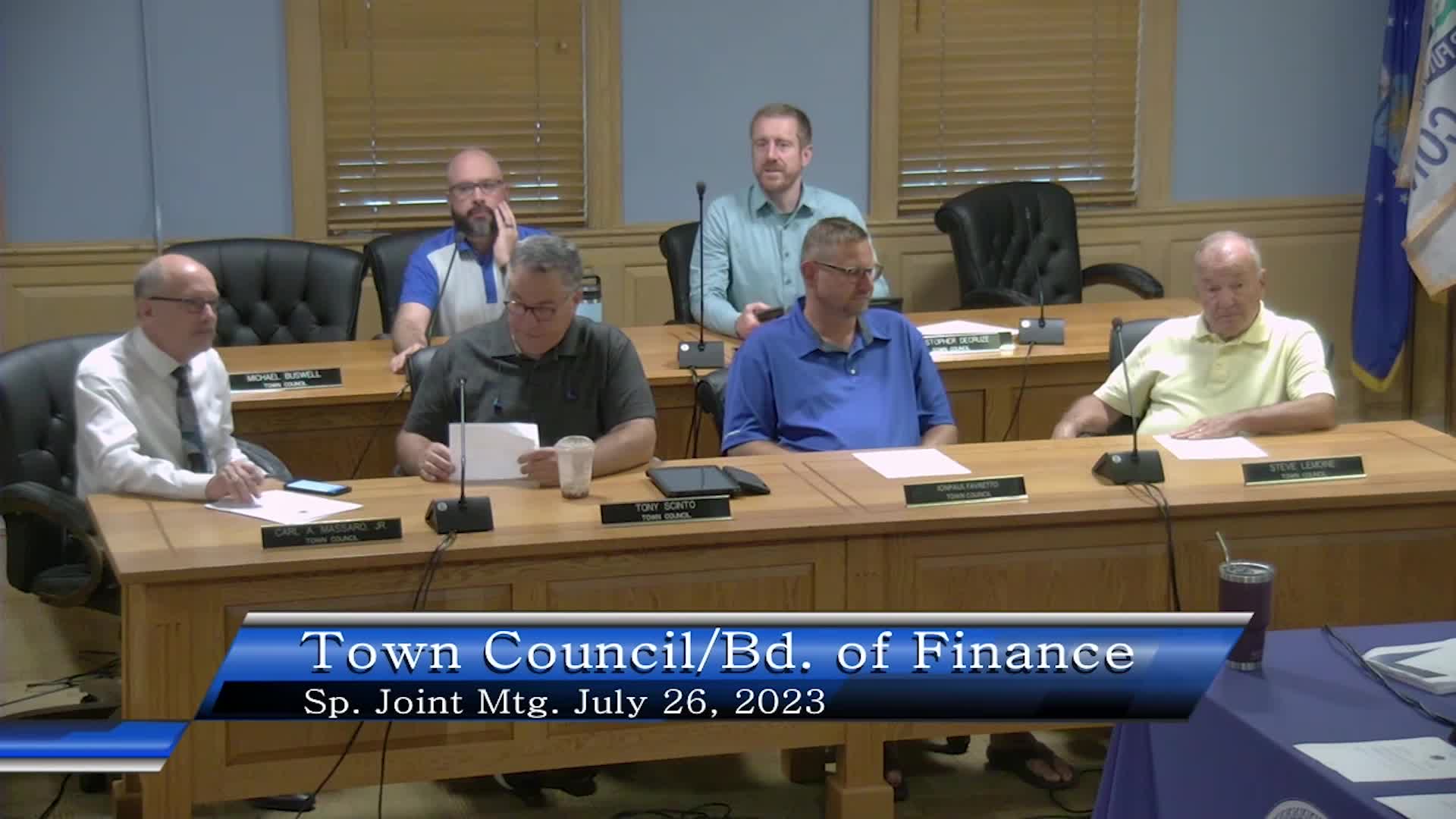 Thumbnail image for Town Council & Board of Finance 7/26/23 Joint Special Meeting