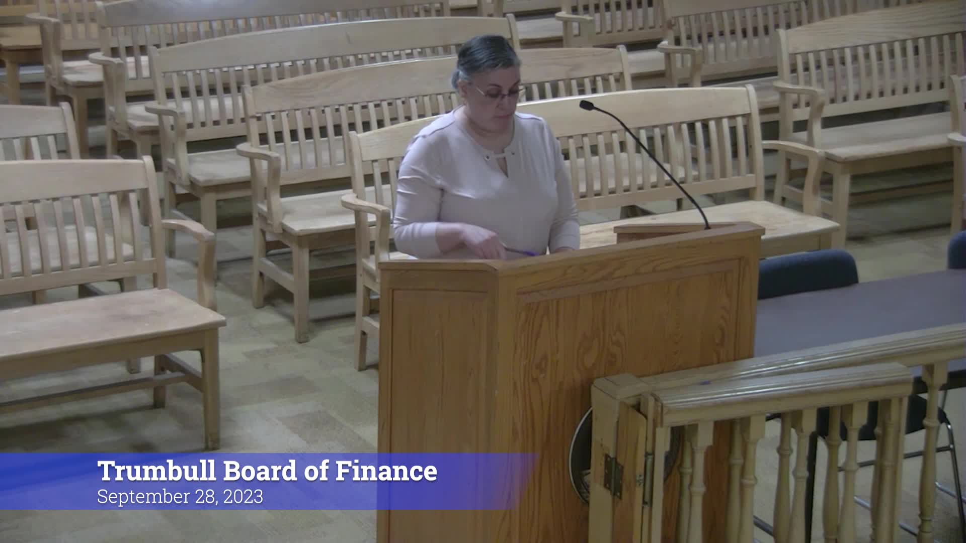 Thumbnail image for Board of Finance 9/28/23 Meeting